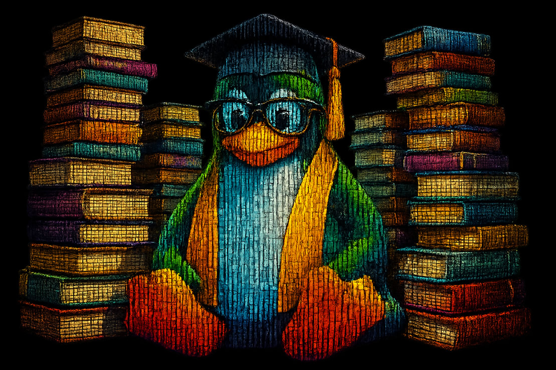 Tux en su graduación