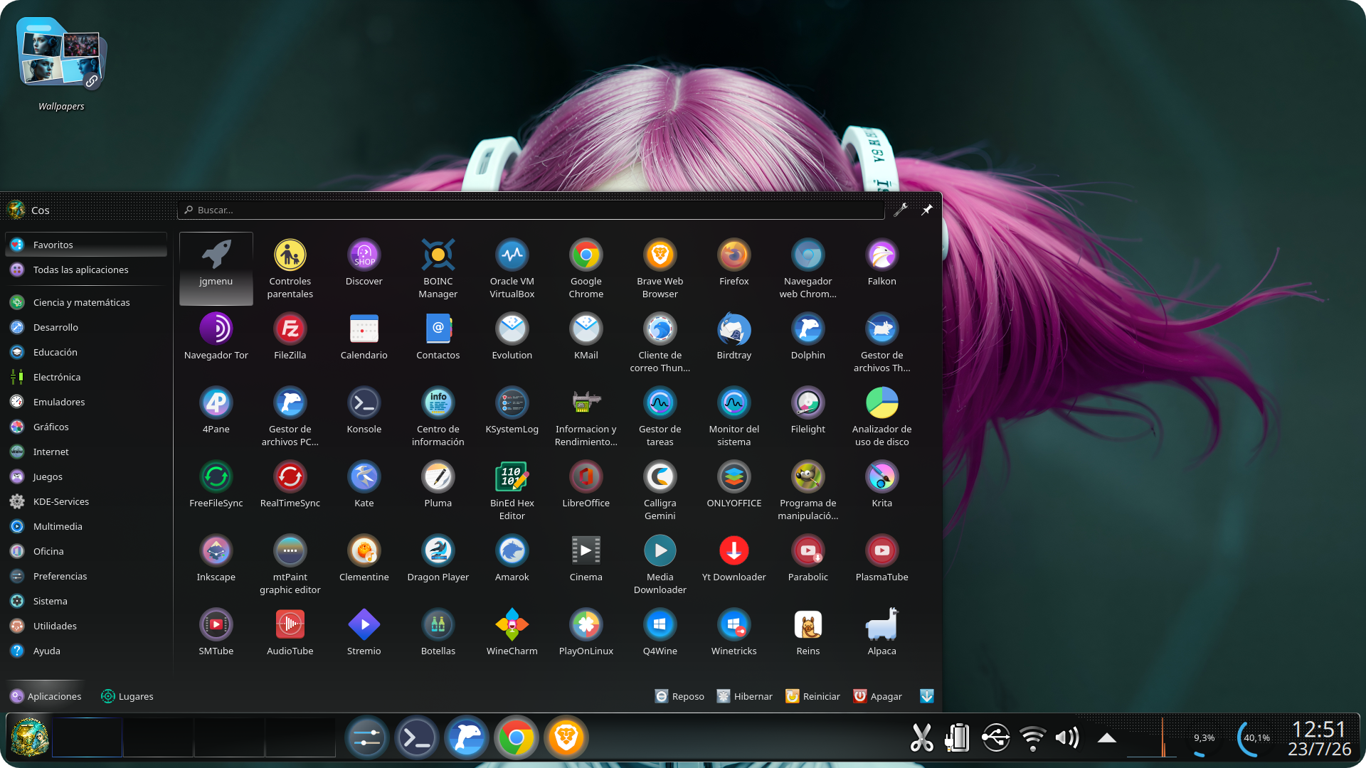 KDE favoritos